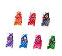 Baoblaze 7x Carp Banner Flags Japanese Carp Windsock Eyecatching Flags Hanging Decor for Izakaya Room Parties Backyard Lawn Patio, No Tassel