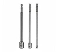 Baoblaze Adapter Impact Drive Adapter Set with Nestable Converters and Secure Hold Steel Construction Suitable for auto Service Garage Workshop, 150MM 3PCS Rod
