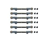 Baoblaze Adjustable Linkage Bar Tie Rod Turnbuckle Steering Link Metal Construction Brass Eyelet Inserts Low Friction Handling Suitable for 1 10 Meikaishen 10208 V2 Car Track Use, Titanium