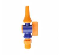 Baoblaze Adjustable Nozzle Flat Head Water Jet Nozzle Air Blow Nozzle Spray Pattern Nozzle Standard British Thread Compatible Body Suitable for Machine Tools, 1/8 1.6MM, Round With Switch