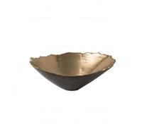 Baoblaze Aluminum Serving Tray Decorative Platter Centerpiece Plate Bowl Artful Irregular Shape with Warm Highlight for Fruit Snacks Nuts and Decor Suitable, 29 26cm, Medium