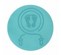 Baoblaze Anti Slip Exercise Pad Training Mat Soundproof Quiet Skipping Joint Friendly Stable Round Shape Design Suitable for Home Gym Fitness Routine, Light Blue, 60x60x1cm