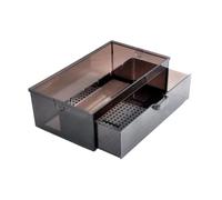 Baoblaze Aquarium External Filter Drip Box DIY Water Flow External Quiet Waterfall Drawer Drip Tray Overflow Pipe Filter Drawer Design, Brown