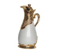 Baoblaze Arabic Kettle Coffee Carafe Housewarming Gift Lightweight Arabic Coffee Pot Vacuum Thermal Carafe for Party Travel Milk, White