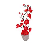 Baoblaze Artificial Flower Decoration with Four Unique Core Elements As A Small Artificial Potted Plant And Decorative Artificial Flower Arrangement Made of PP, Red
