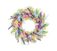 Baoblaze Artificial Flower Wreath Door Decoration with Green Leaves Scene Decor Spring Wreath Front Door Hanging Decor for Hotel Porch, 45 cm