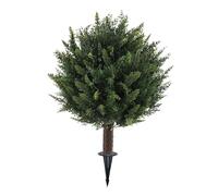 Baoblaze Artificial Topiary Tree Artificial Outdoor Plants Realistic Bushes Plant Shrubs Decorative Fake Trees Garden Stake for Front Porch Decor Courtyard Xmas Anniversary,Round Tree A