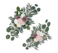 Baoblaze Artificial Wedding Arch Flowers Flower Garland Silk Flowers Backdrop Decoration for Holiday Home Entrance Welcome Sign Window, Pink