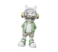 Baoblaze Astronaut Figurine Decorative Statue Creative Astronaut Sculpture Tabletop Ornament for Living Room Desk, Green
