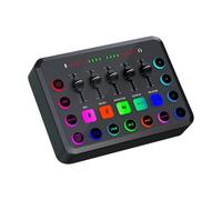 Baoblaze Audio Mixer Sound Board Console System,5 Channel,Professional Sound Mixer DJ Mixer for Performance Party Computer Stage Phone