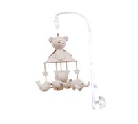 Baoblaze Baby Musical Crib Mobile Montessori Toy Animal Bear Crib Hanging with Music Box Sensory Toy for Ages 0-18 Months Kids Present, with Pure Melody