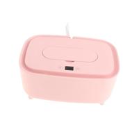Baoblaze Baby Wipe Warmer Wet Wipe Dispenser Smart Thermostat Warms Quickly Quiet with Digital Display Wipe Heater for Car Home Travel, Pink