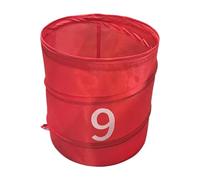 Baoblaze Backyard Golf Bucket Easy to Store Oxford Cloth Foldable Storage Bucket for Indoor Outdoor Family Sports Toys, Red