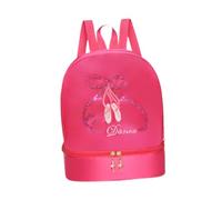 Baoblaze Ballet Dance Backpack Gym Bag with Separate Shoe Compartments for Jazz Tap Dance, Rose Red