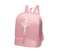 Baoblaze Ballet Dance Backpack with Separate Shoe Compartments Cute Portable Girls Ballerina Bag Handbag for Latin Dance Travel Sports, Pink A