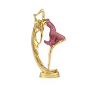 Baoblaze Ballet Dancing Girl Statue Ballerina Dancer Sculpture Friend Gift Resin Art Figurine Home Decoration for Office Desks Bedroom, Red