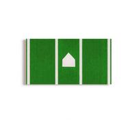 Baoblaze Baseball Baseball Training Mat Batting Mat Pitching Mat With Clear Alignment Lines And Portable Roll EVA Backing For Grip On Floors suitable for, Green White, 150 300cm