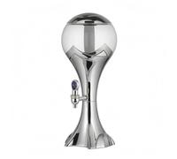 Baoblaze Beer Dispensing Container Spherical Beverage Dispenser Tabletop Drink Server Lighted Central Column with Pedestal Suitable for Home Entertaining Group Festival Use, Silver, Silver, 1.5L