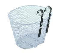 Baoblaze Bike Front Basket Front Handlebar Basket Sturdy Small Pet Dog Cat Carrier Hanging with Hooks for Beach Trips Shopping, White