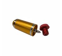 Baoblaze Billiard Cue Extension Aluminum Alloy Cue Extension Adapter Threaded Shaft Connector Rubber Sleeve Grip With Tip Cover Suitable for Tables Club Use Tournament, Gold, 2"