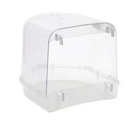 Baoblaze Bird Bath for Cage Hanging Birdbath Toy Accessory Clear Parrot Parakeets Shower Bird Bath Box for Cockatiel Budgie Budgerigar, Clear