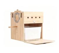 Baoblaze Bird Breeding Nest House Bird Cage Box With Removable Inner Tray Vent Holes And Side Perch With Metal Hangers suitable for small birds, 3 25.5x25.5x30cm Right Hanging