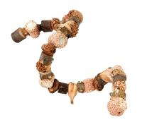 Baoblaze Bird Climbing Stand Pineapple Shape Texture Exercise Toy Bird Perch Suitable for Parrots Small Birds Cage Resting Boredom Reduction, Natural Nuts, 70cm