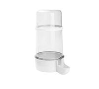 Baoblaze Bird Feeder Automatic Dispenser Waterer Food Container Cage Accessory With Transparent Chamber And PP Construction Easy Hook On Design For Wire Cages, 415ML, White Waterer