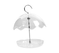 Baoblaze Bird Feeder for Outdoors Hanging Adjustable Hanging Waterproof Clear Bird Feeding Station with Dome for Backyard Outside Tree