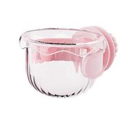 Baoblaze Bird Feeding Dish Cup Coop Cup Small Removable Water Bowl Macaw with Clamp Holder Container Box Small Animal Parrot Food Bowl, Pink