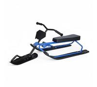Baoblaze Brake Sled Adult Snow Sled Toboggan Slider Sledge with Handlebar Direction Control and Brakes Solid Steel Build and HDPE Bottom for Ride suitable for open hillsides beach sands, Blue