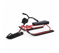 Baoblaze Brake Sled Adult Snow Sled Toboggan Slider Sledge with Handlebar Direction Control and Brakes Solid Steel Build and HDPE Bottom for Ride suitable for open hillsides beach sands, Red