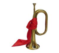 Baoblaze Brass Cavalry Trumpet, Portable Orchestra Musical Instrument, 33cm Blowing Bugle, Standard Trumpet for Beginners
