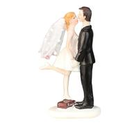 Baoblaze Bride & Groom Figurine Wedding Cake Topper Figure Cake Decoration Couple Statue Resin Sculpture for Desk Birthday Centerpiece