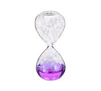 Baoblaze Bubble Singing Hourglass Timer Dream Crystal Hourglass Glass Liquid Motion Timer Hourglass Birthday Gifts Table Decoration, purple