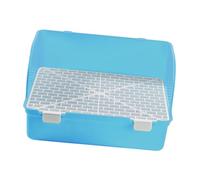 Baoblaze Bunny Litter Box Corner Litter Bedding Box Pet Pads Holder Guinea Pig Litterbox Training Pan Potty Tray Toilet for Guinea Pig, Blue