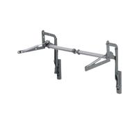 Baoblaze Cabinet Door Hinges Vertical Swing Lift up Stay Furniture Multipurpose Prop Zinc Alloy Kitchen Mechanism Hinges Pneumatic Arm, Gray with Buffer