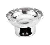 Baoblaze Camping Outdoor Pot Stainless Steel Hot Pot Dining Cookware Double Handled Lidless Thai Hot Pot for Cooking Home Party Picnic, Silver M