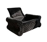 Baoblaze Car Cushion Dog Backseat Lounger Pet Mattress Seat Protector With Seat Anchor Flannel Breathable Padding Removable Insert Suitable for long drives, Black