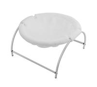 Baoblaze Cat Bed Elevated Nest Cradle With Metal Frame Cushion Minimalist Furniture Style Stable Raised Bowl Shape Suitable for indoor cats living room bedroom, White, Winter Cat Bed