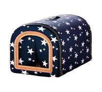 Baoblaze Cat Cave Bed Pet Tent Portable Kennel Weatherproof Nest Hut 2 Ways Use Dog House for Sleeping Yard Lawn Kitten Backyard, Star 50x40x34cm