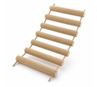 Baoblaze Cat Climbing Structure Made of Solid Wood and Sisal Rope Ladder and Bridge Features Connectable Units Scratch Support, 1m Pure Solid Wood No Soft-Padded Rope Ladder