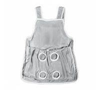 Baoblaze Cat Cuddle Apron Pet Carrier Smock Apron Pouch Wrap With Front Pouch Hair Resistant Adjustable Cords And Leg Slots Suitable for home relaxation grooming nail trimming, Gray