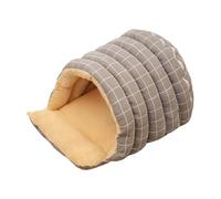 Baoblaze Cat Shelter Semi Closed Pet Nest Accessory with PP Soft Filling for Cats under 10kg Warm Puppy Bed 21.6×15.7×11.8inch, Grey