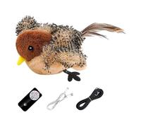 Baoblaze Cat Toy Interactive Flapping Bird Lively Chirping Flapping Wing Funny Keep Active Training for Indoor Cats Puppy Pet Supplies