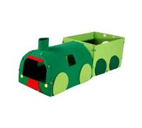 Baoblaze Cat Tunnel 2 Bed with Hole Non Woven Cloth Train Shaped Interactive Toy for Bunny Kittens Puppy Puzzle Hiding, 2 sections