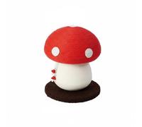Baoblaze Cat with Mushroom Style and Sisal Scratcher Includes Ball Toy for Playful Cats to Relieve Boredom Suitable for Indoor Areas Living Room, Red Umbrella Mushroom Toy