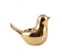 Baoblaze Ceramic Candle Holder Bird Tealight Holder Decorative Ornament Sculptural Centerpiece Glossy Ceramic Suitable for Tabletop Display Home Decoration, Gold, Tilted Head Bird Candlestick