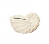 Baoblaze Ceramic Tissue Box Conch Shell Tissue Dispenser Napkin Holder Tissue Ceramic Piece Minimalist Look Easy To Clean Suitable for modern interiors coffee, White, Simple