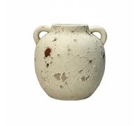 Baoblaze Ceramic Vase Rustic Flower Vase Decorative Jar Pottery Container With Textured Glaze And Understated Style Suitable for dining table living room, Vintage, Double Ear